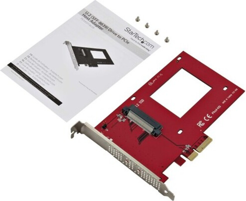 Bilde av U.2 to PCIe Adapter for 2.5" U.2 NVMe SSD - SFF-8639 - x4 PCI Express 3.0 - interfaceadapter - Ultra M.2 Card - PCIe 3.0 x4