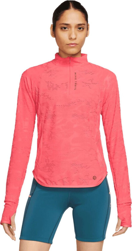 Trail Dri-FIT Midlayer, treningsgenser, dame Ember Glow/burgundy