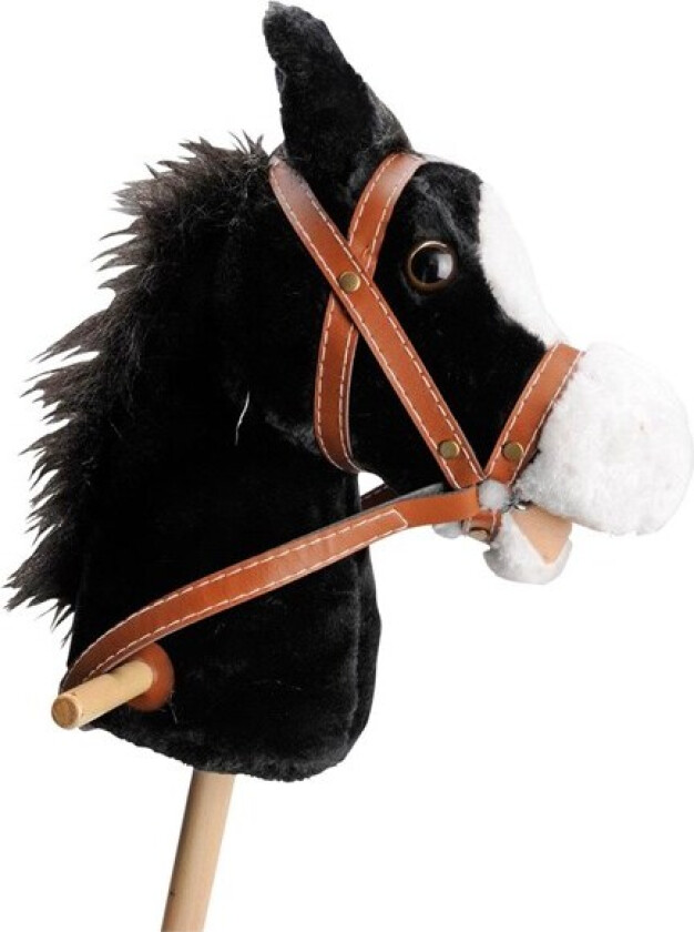Wooden Hobby Horse with Sound - Black