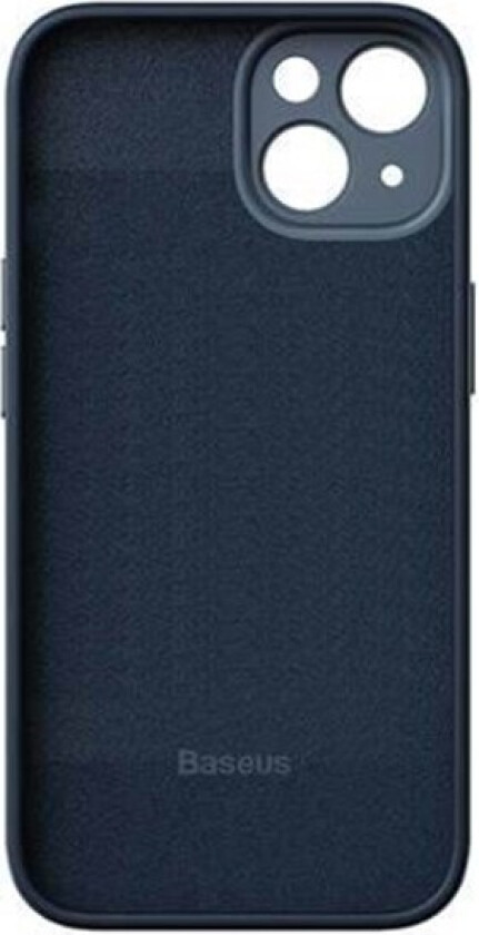 Liquid Silica Case and Tempered Glass set for iPhone 14 Plus (blue)