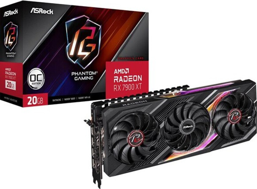 Phantom Gaming Radeon RX 7900 XT 20GB OC - Grafikkort - Radeon RX 7900 XT - 20 GB GDDR6 - PCIe 4.0 x16 - HDMI, 3 x DisplayPort