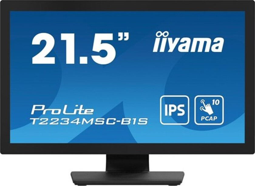 22" iiyama ProLite T2234MSC-B1S - LED monitor - Full HD (1080p) - 22" - 18 ms - Skjerm