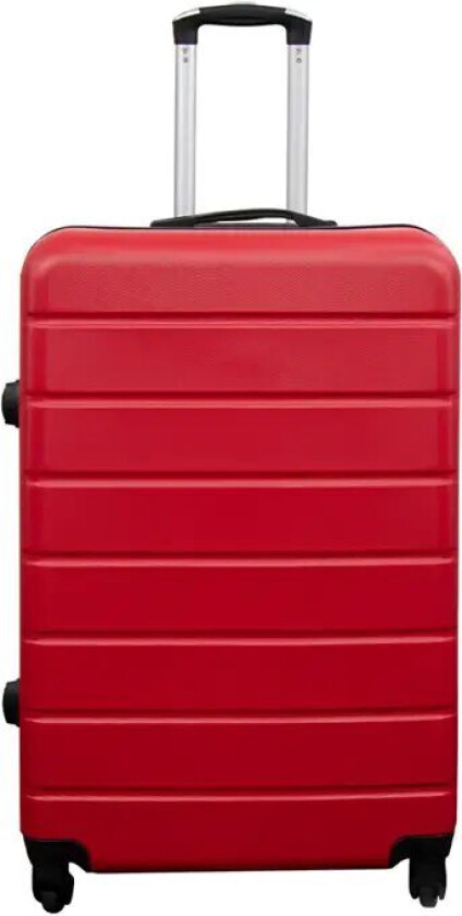 Stor koffert - Rød - Hardcase lettvektsplast koffert