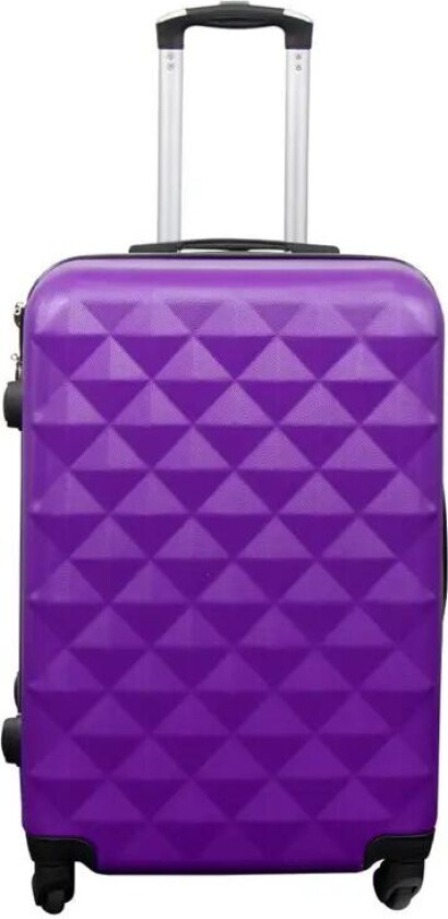 Koffert - Hardcase - Mellomstor koffert - Diamant lilla - Smart reisekoffert