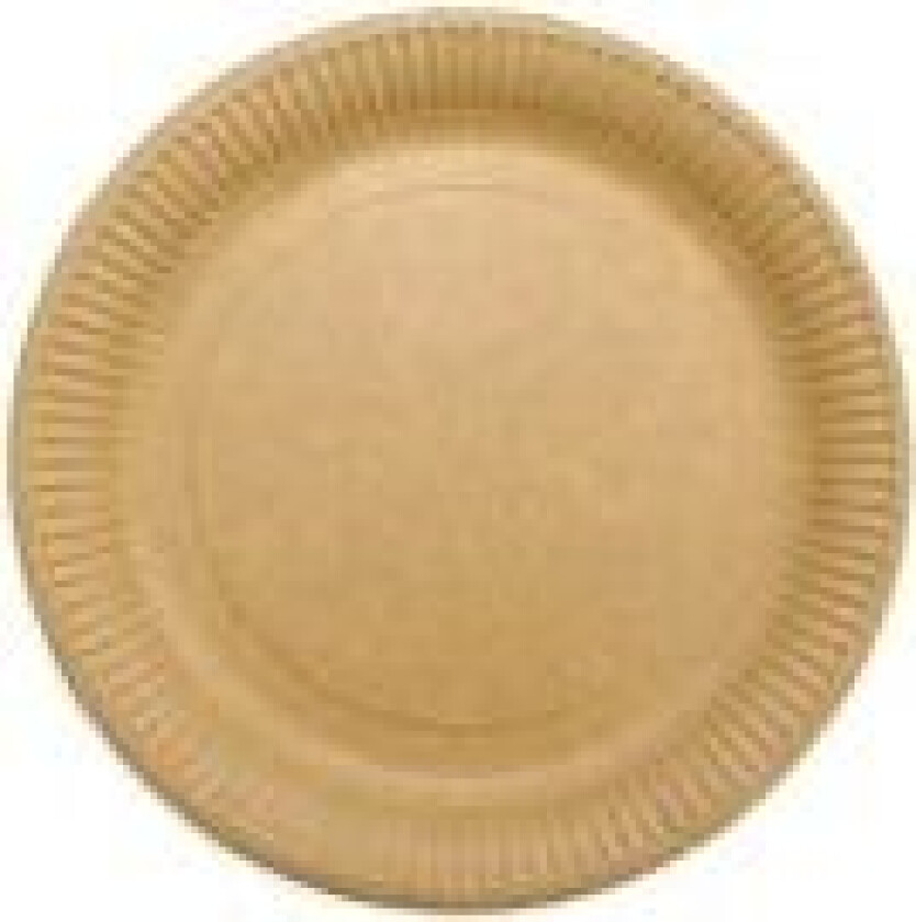 Tallerken frokost pap 23cm brun 50stk/pk