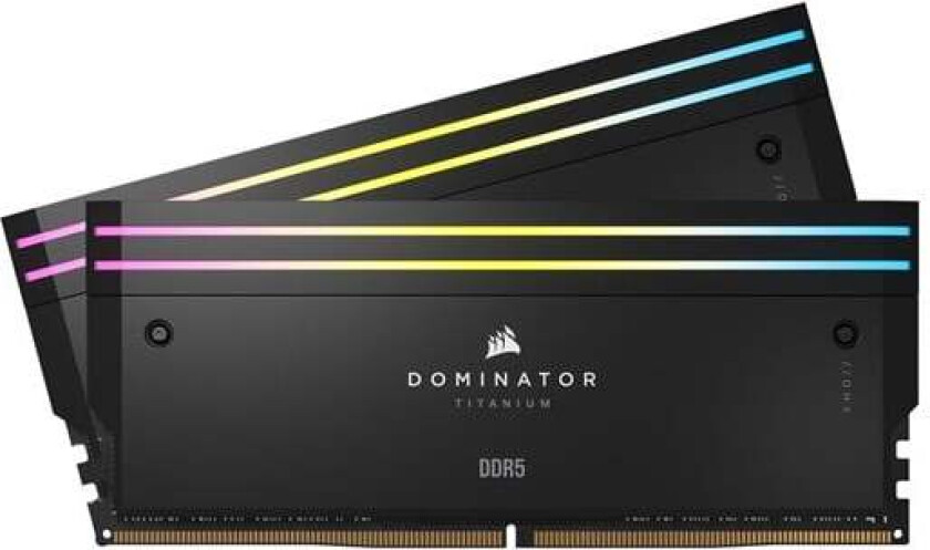 Dominator Titanium DDR5-7000 - 48GB - CL36 - Dual Channel (2 stk) - Intel XMP - Svart med RGB