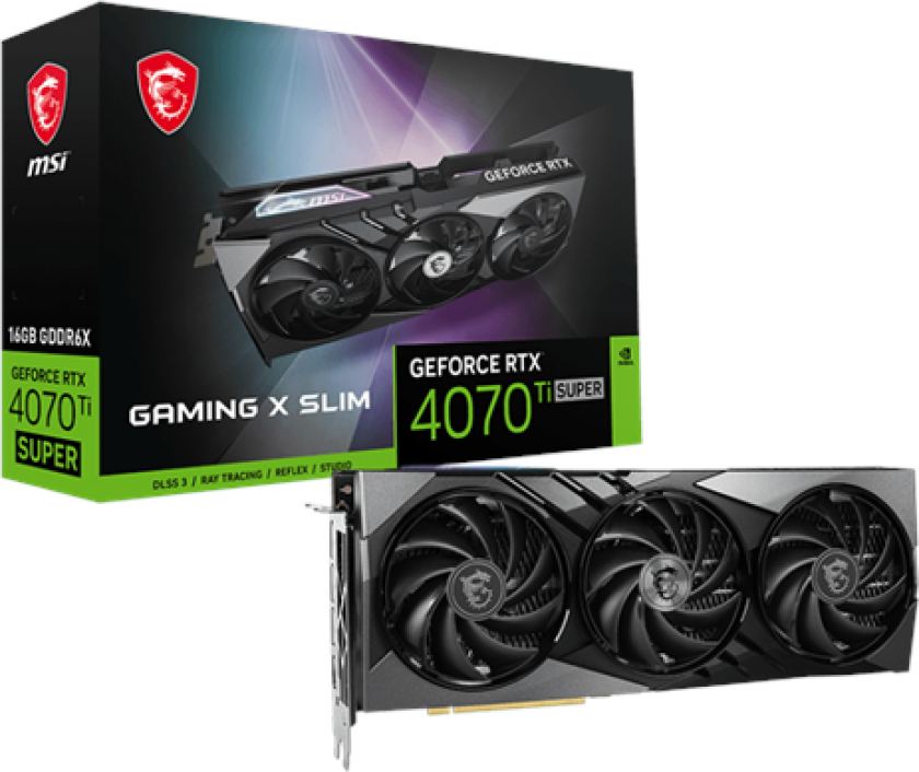 GeForce RTX 4070 Ti SUPER GAMING X SLIM - 16GB GDDR6X RAM - Grafikkort