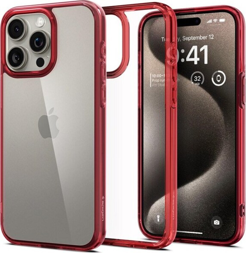 Ultra Hybrid, deep red - iPhone 15 Pro