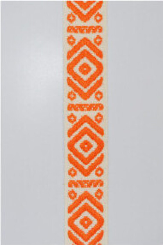 Bilde av Veskerem i bomull/polyester 38 mm natur/orange - 50 cm