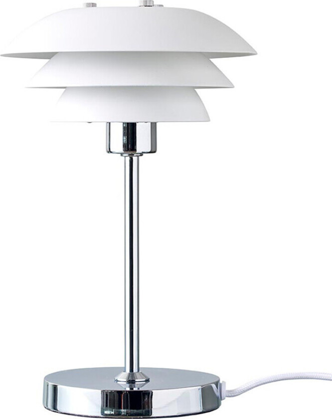 DL16 bordlampe - Krom/Hvit