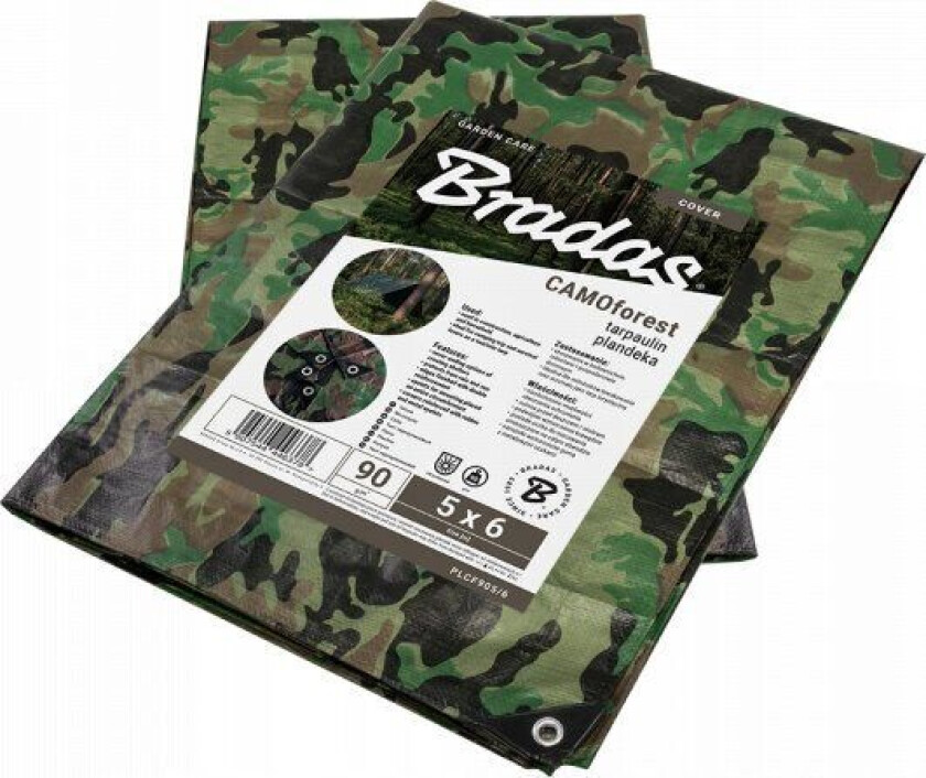 Tarpaulin CAMOforest 3 x 5m 90g/m²