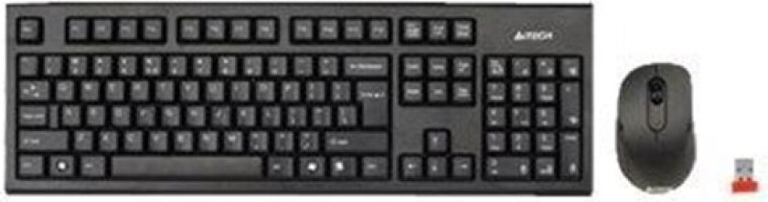 V-Track 7100N PADLESS Wireless Desktop - Tastatur & Mussett - Svart