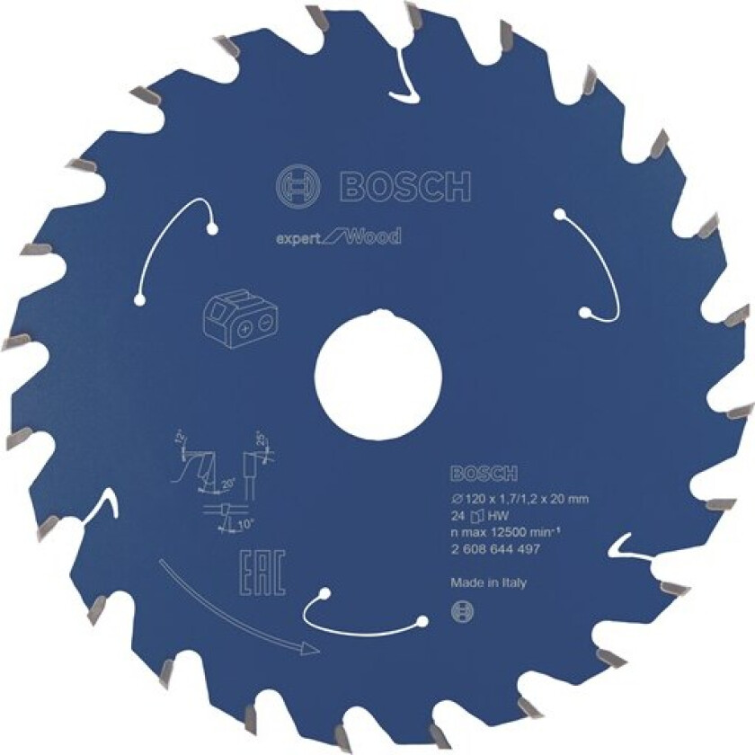 Expert for Wood-sirkelsagblad for batteridrevne sager 120x1,7/1,2x20 T24