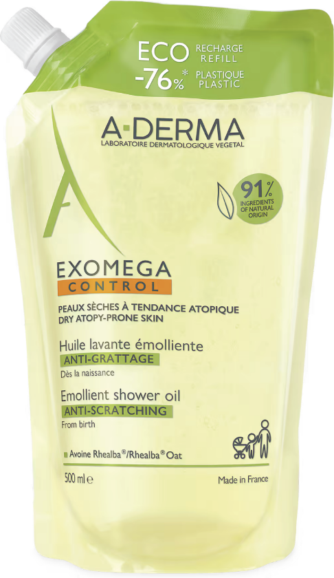 A-Derma Exomega Control Shower Oil Refill - 500 ml