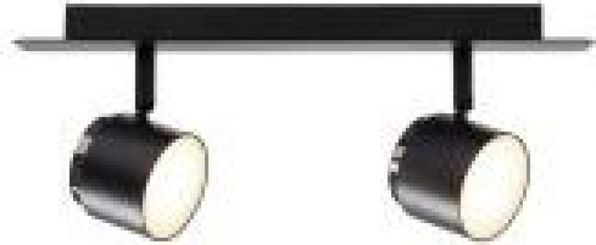 Teater spotlampe, 2 spot, sort