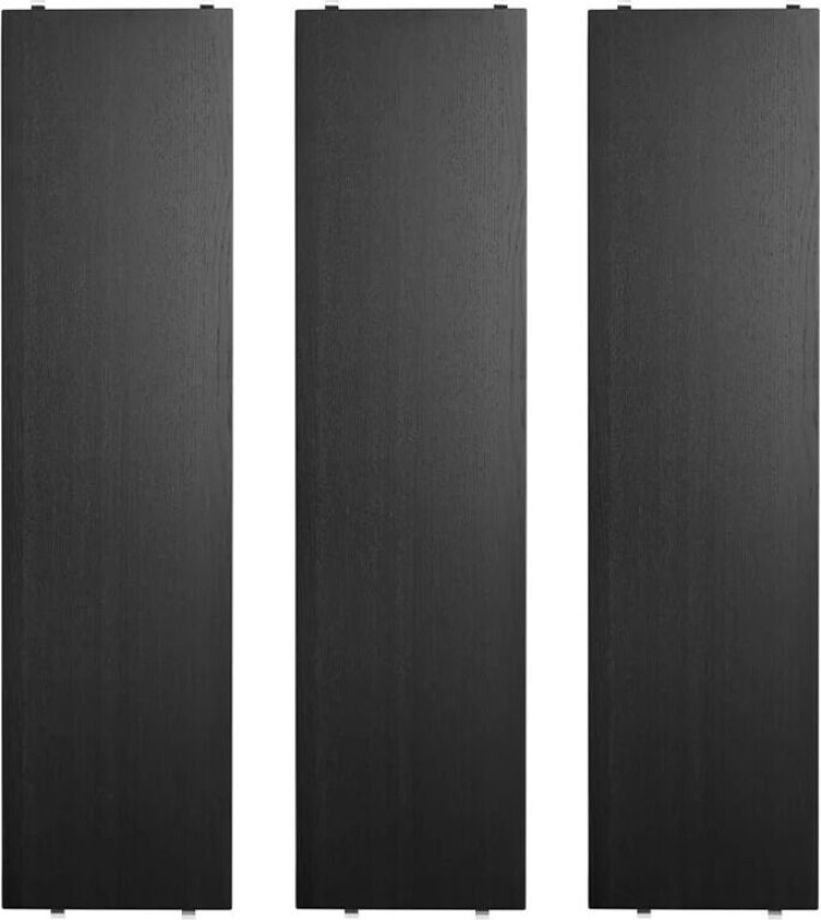 Hylle 78 x 20 cm (3-pakning) Svartbeiset ask