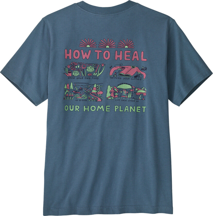 Graphic T-Shirt Barn Take Action Utility Blue L