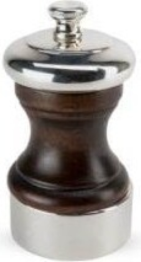 Salt mill Palace 10 cm Choco/silver Beech/Silver-plated metal