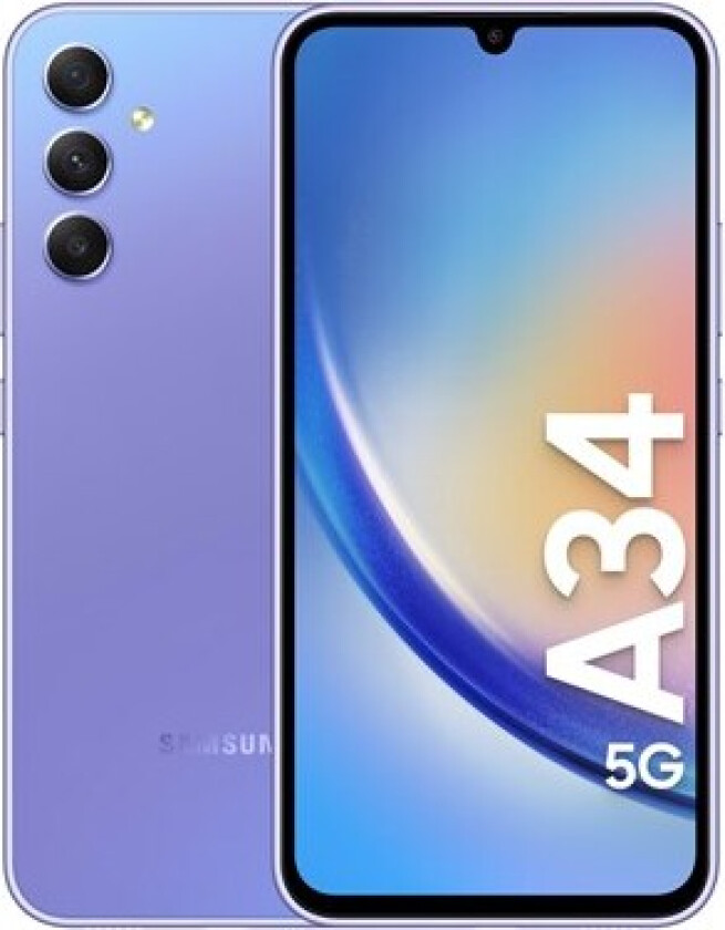 Galaxy A34, 256GB Lys Fiolett