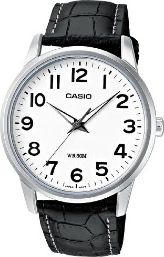 Classic MTP-1303PL-7BVEG - Kvarts - Sølv - Herreklokker - Skinn - Mineral