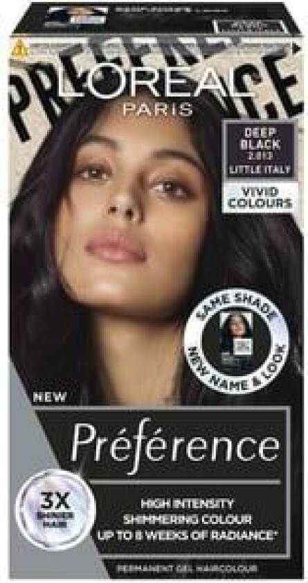 L'Oréal Paris Préférence Vivid Colours 2.013 Deep Black
