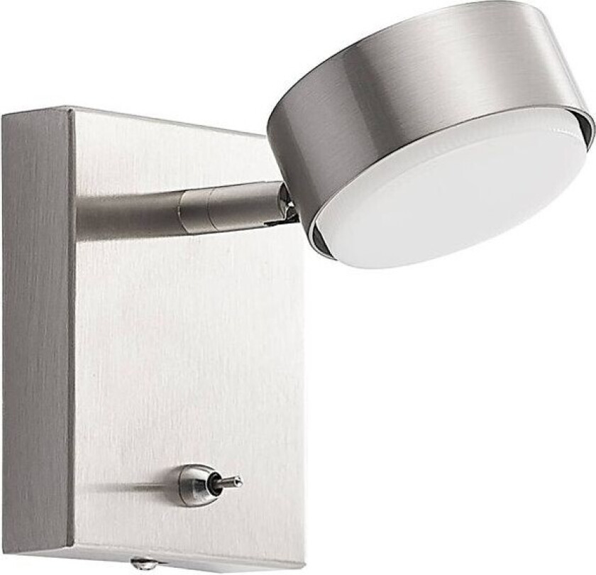 Kaylou LED-vegglampe, kort, matt nikkel