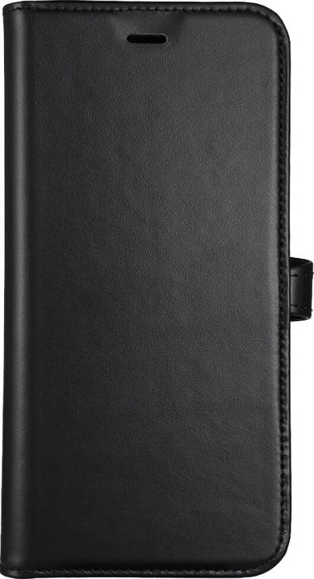 Samsung Galaxy S21 FE Flip Deksel i Ekte Skinn med Lommebok & Magnetlås - Svart