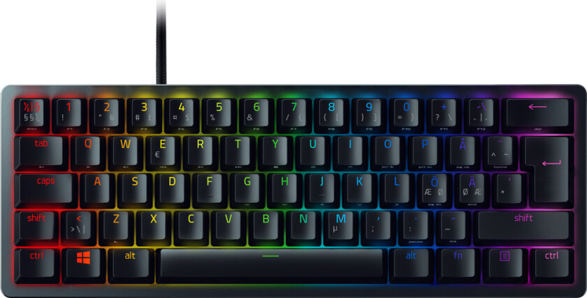 Huntsman Mini Linear - Black - ND - Gamingtastatur - Uten numpad - Nordisk - Svart