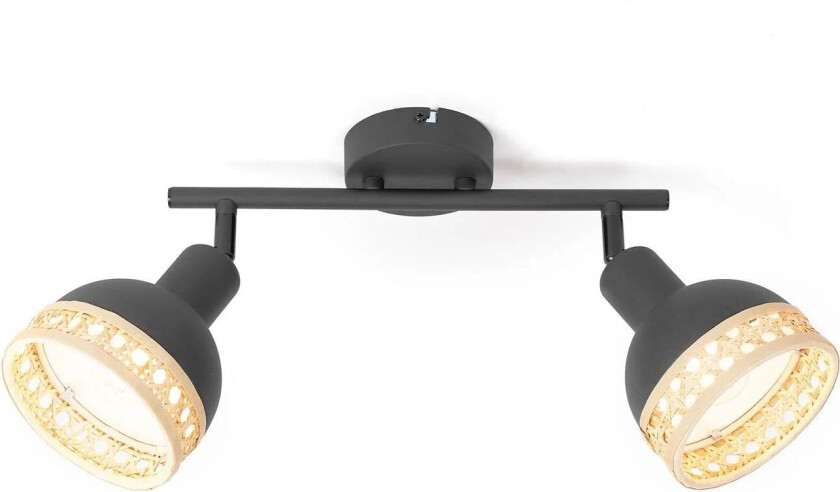 Lonnaris spotlight, rotting, svart, 2 lk