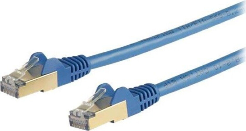 Bilde av 10m CAT6a Ethernet Cable - Blue RJ45 Shielded Cable Snagless - patch cable - 10 m - blue
