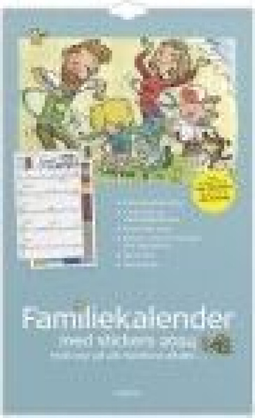 Familiekalender Otto Dickmeiss med 4 kolonner 2024 - inkl. stickers