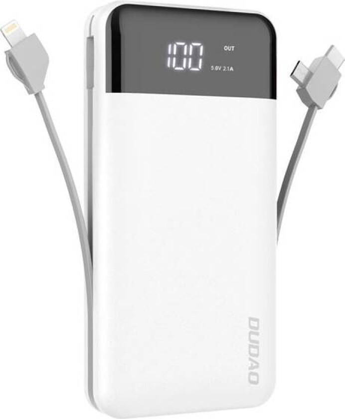 K1Pro powerbank 20000mAh with built-in cables white (K1Pro-white)