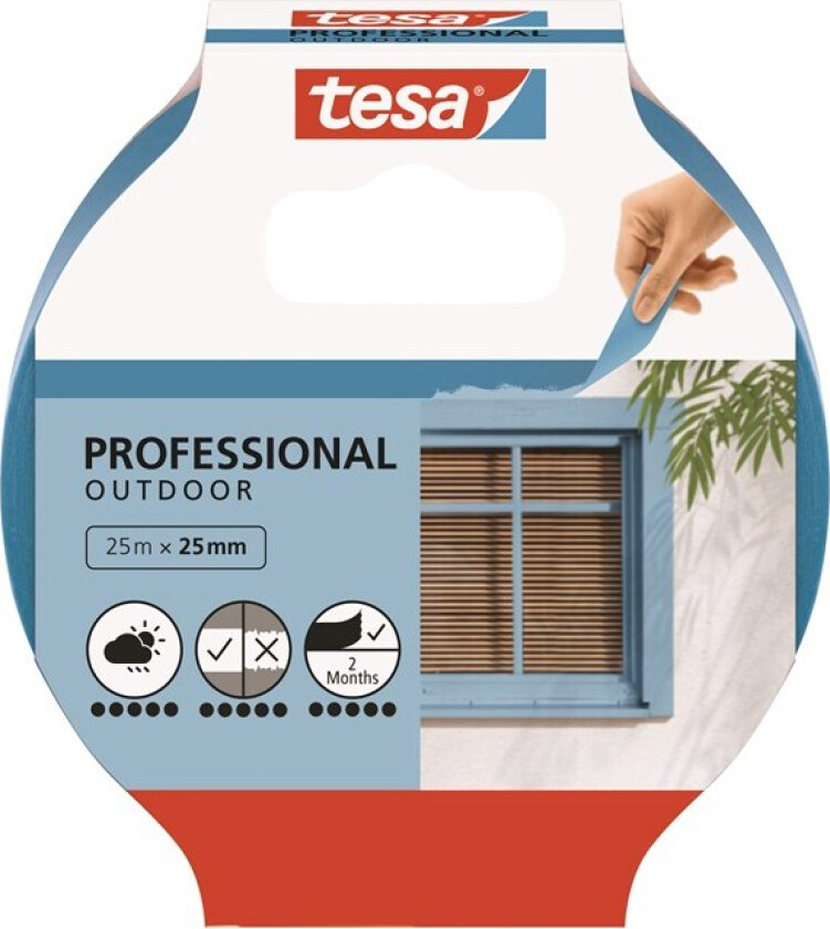 Masking Tape Professional Outdoor 25m x 25mm Blue