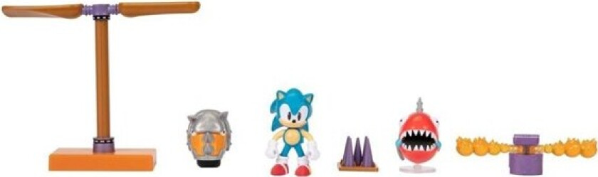 Sonic The Hedgehog Lekesett Med Figur 6 Cm - Diorama