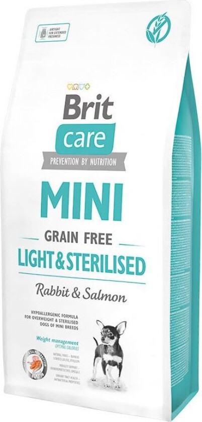 Brit Care Mini Grain Free Light & Sterilised (7 kg)