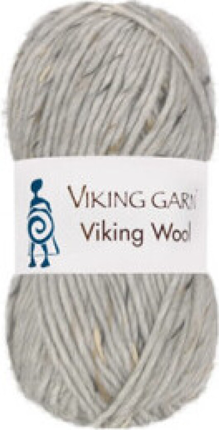 Viking Garn Ull Lysegrå Tweed 501