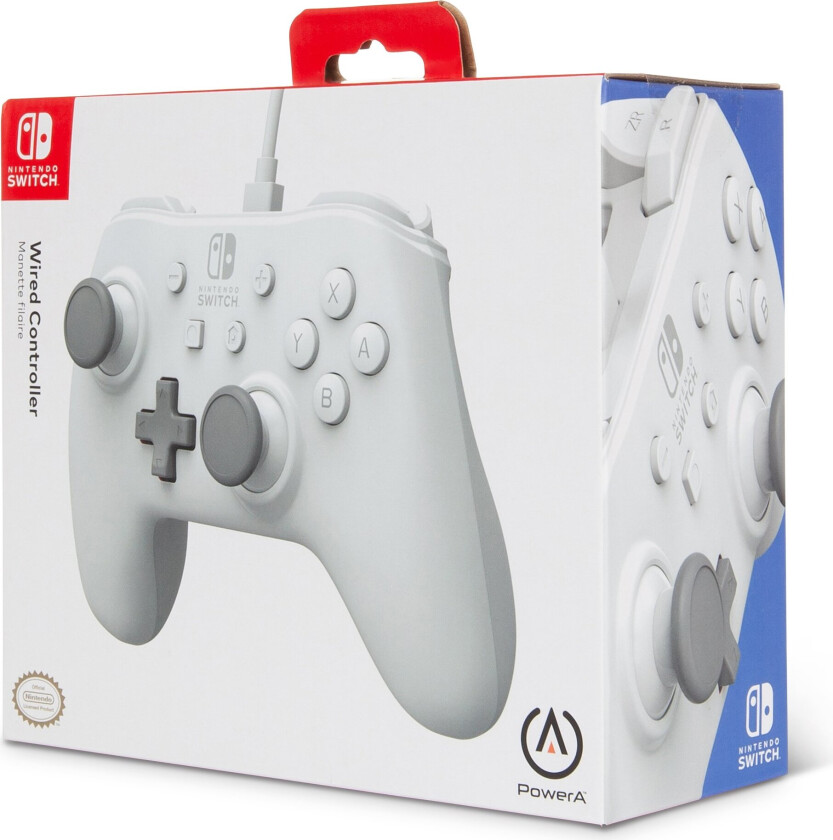 Bilde av Wired Controller for Nintendo Switch - White - Gamepad - Nintendo Switch
