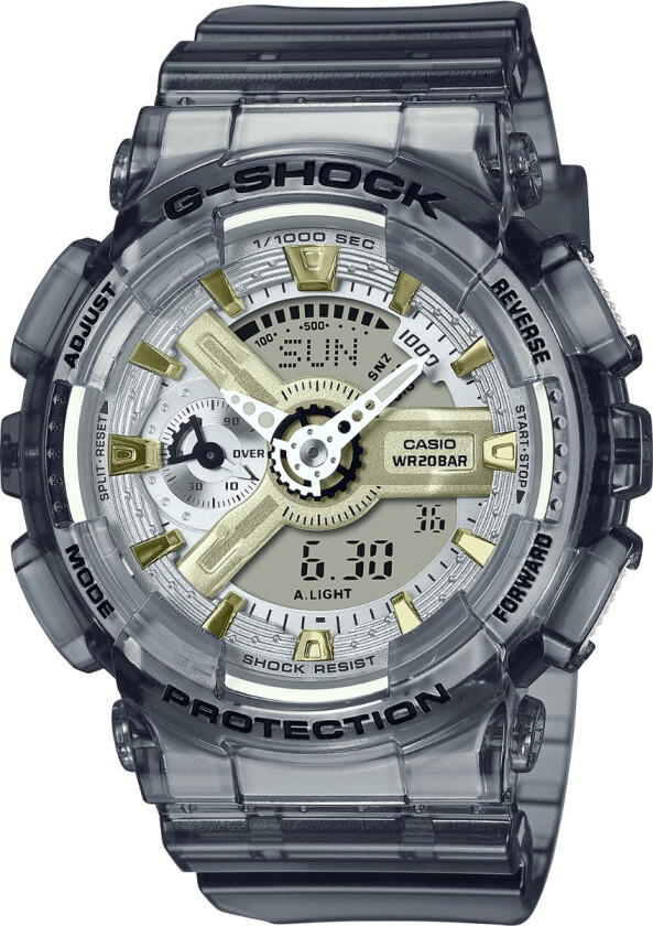 G-Shock GMA-S110GS-8AER - Anadigi - Sort - Herreklokker - Resin - Mineral