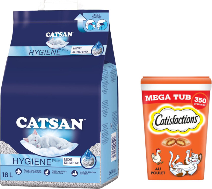 hygienestrø kattesand - 2 x 18 l