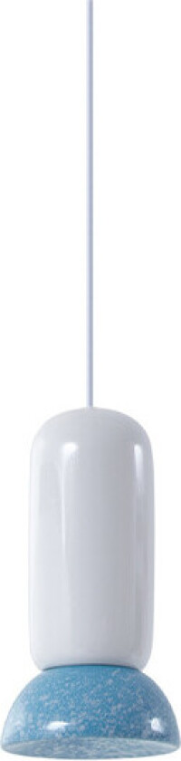 pendellampe Kerimi, krem/blå, 1-lampe