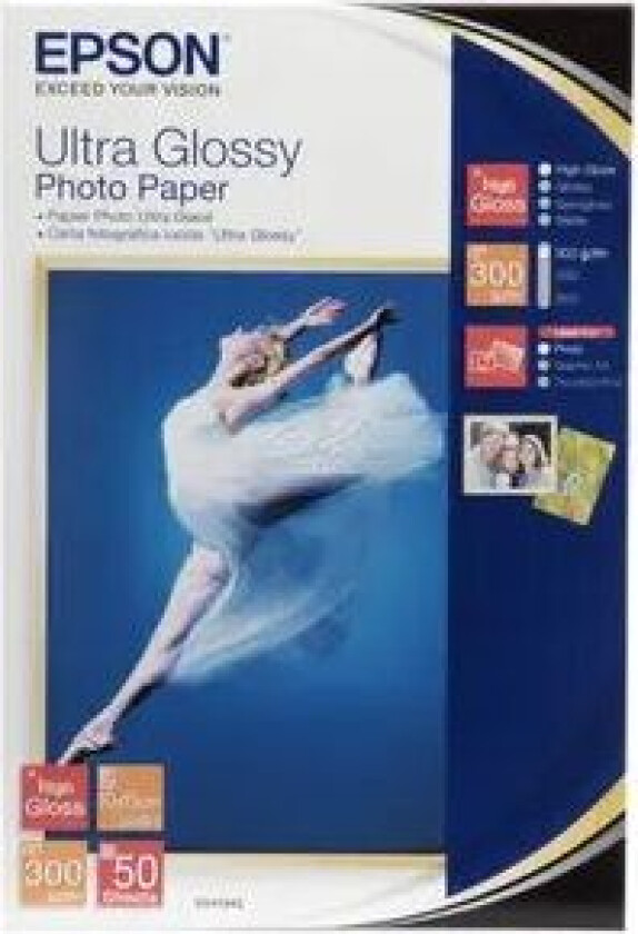 Bilde av Papir Photo Ultra Glossy 10x15cm 50 Ark 300 G