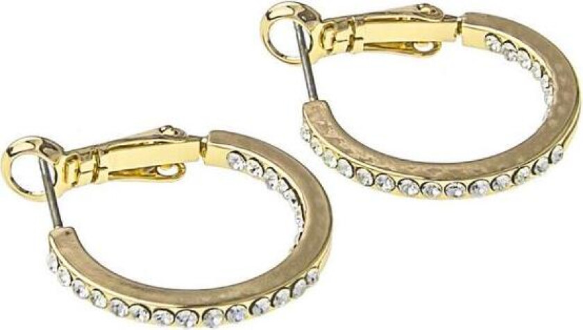 Snö Of Sweden Story Small Ring Earring Gold/Clear 20mm