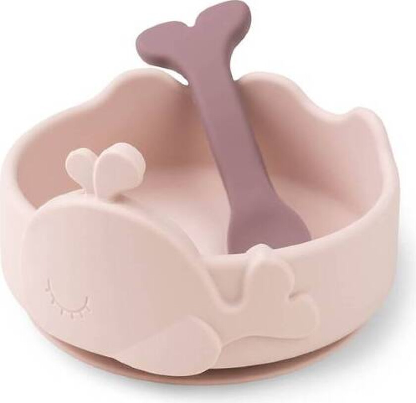 Done By Deer Silikon Stick & Stay Skål Og Babyskje Wally, Powder