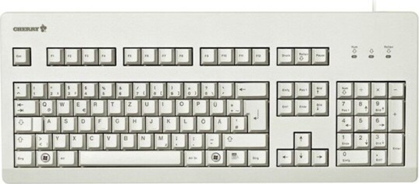 G80-3000 - keyboard - US - light grey - Tastatur - Amerikansk Engelsk - Grå