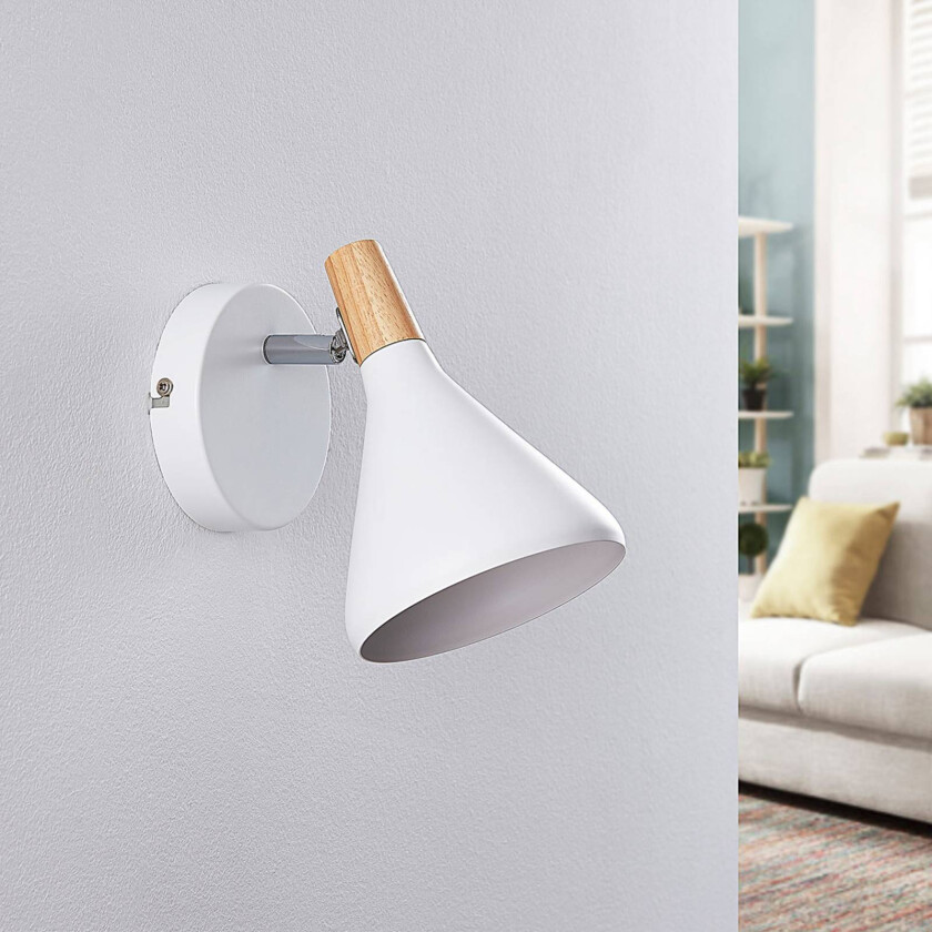 Vegglampe Arina i hvitt, 1 lyskilde