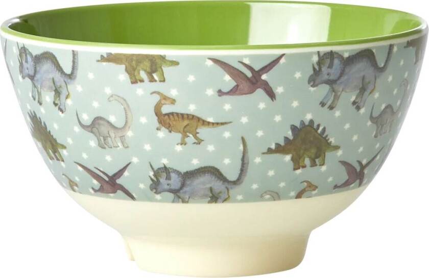 New Dino Print Lille Melamin Skål
