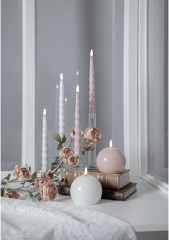 Antikt lys Flamme Shine 2-p Rosa