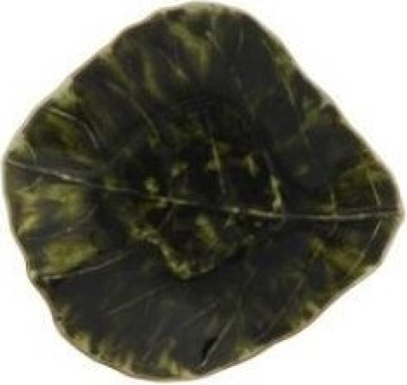 Mini bowl leaf Riviera 11 x 10 x 3 cm Dark green/black ceramic