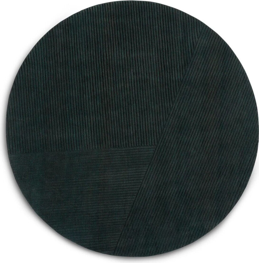 Row gulvteppe rund Ø200 cm mørkegrønn