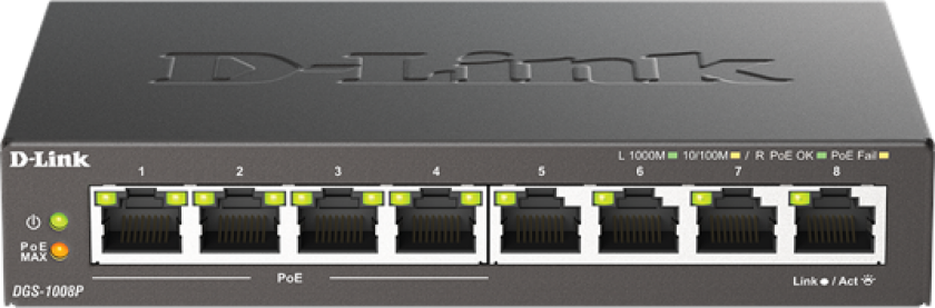 Bilde av D-link Dgs-1008p 8-port Poe 52w Switch